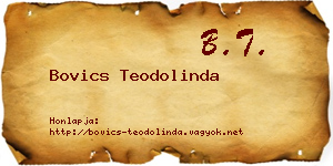 Bovics Teodolinda névjegykártya